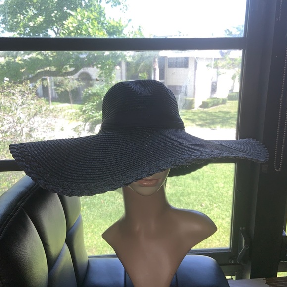 Black is Beautiful WideBrim Hat with Bow - Picture 6 of 9